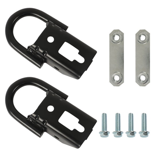 Tow Hooks Front Heavy Duty For Ford F-150 2009-2021 Black Steel LH RH