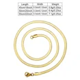 thumbnail image 5 of FEEL STYLE Male Basic Hip Hop 3mm Blade chain Necklace Men Women Gold-Plated Stainless Steel Jewelry 20", 5 of 6