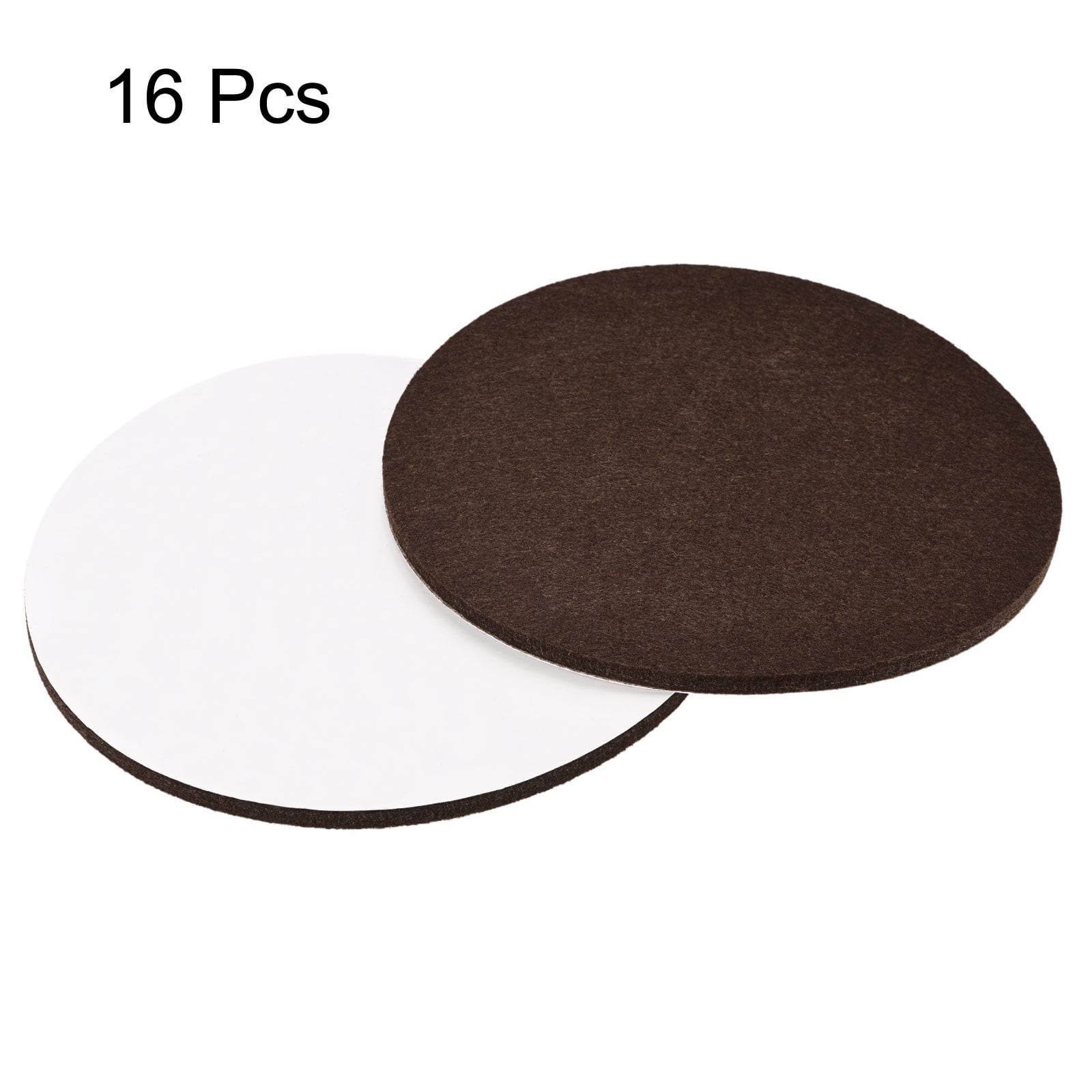 Uxcell Felt Furniture Pads 150mm Dia Self-stick Anti-scratch Floor Protector Brown 16 Pads