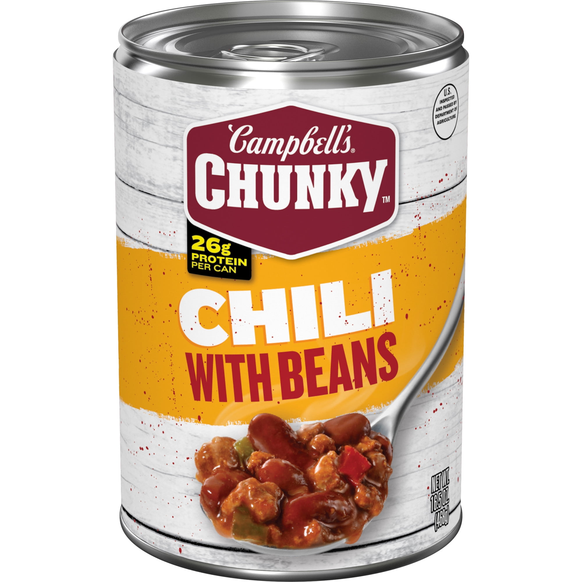 (6 pack) Campbell’s Chunky Chili with Beans, 16.5 oz Can