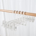 thumbnail image 6 of Plastic Pants Hangers with Adjustable Clips, Non-Slip Skirt Hangers for Closet Organization, Space Saving Design for Trousers and Clothes Drying, 1pcs, 1Pack White, 6 of 6
