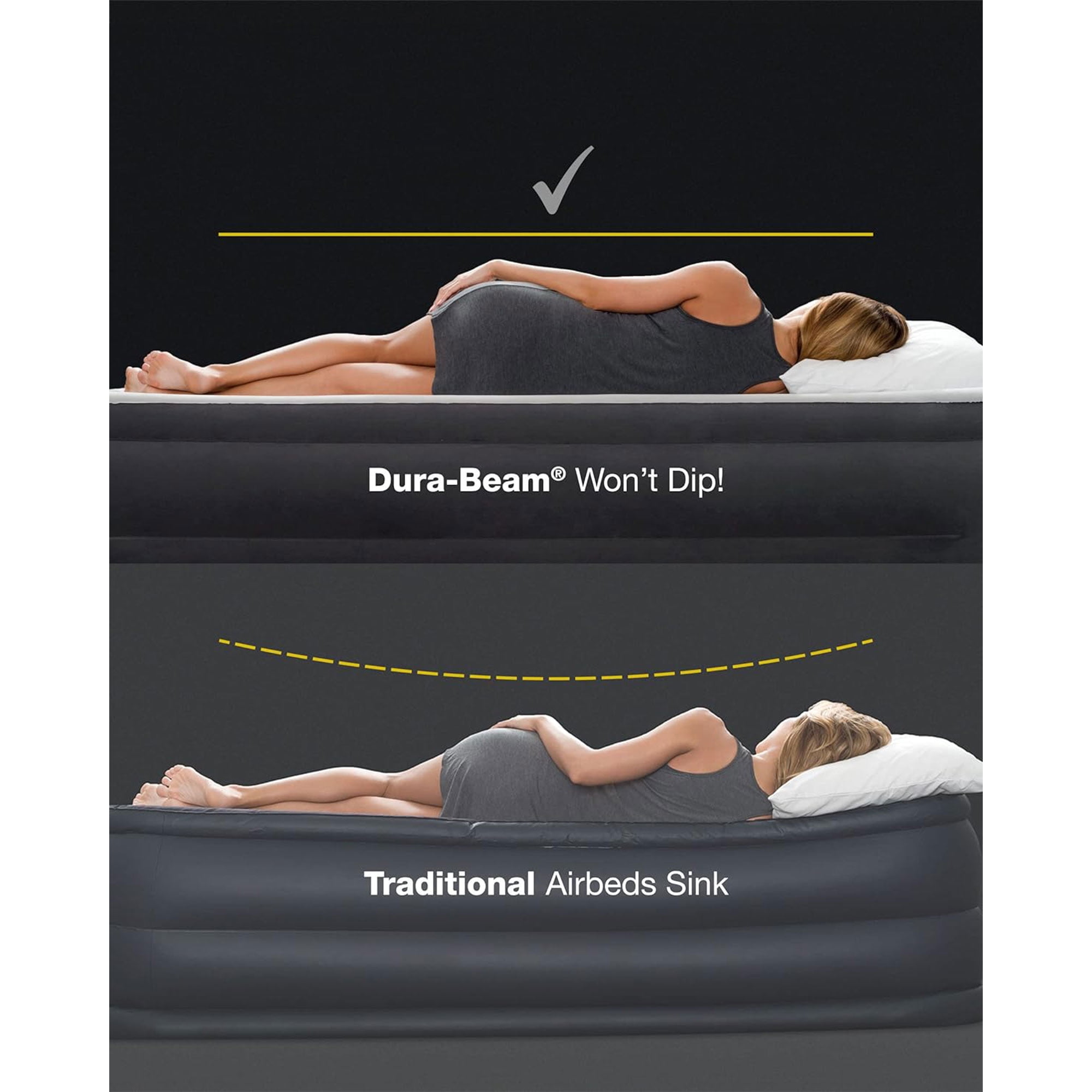 Intex TruAire Luxury Air Mattress with Fiber Tech and Electric Pump