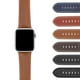 DASSARI Bracelet en Cuir Lisse avec Fermoir Déployante en Argent pour Apple Watch – image 1 sur 1