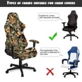 thumbnail image 6 of Uorisanigo Camo Gaming Chair Cover with Armrest Covers Branch Racing Gaming Chair Protector with Elastic Edge Breathable Office Chair Covers Dormitory Accessories, 6 of 8