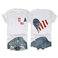 thumbnail image 2 of HEILAU 4th of July Shirts for Women Independence Day American Flag Graphic Tees Casual Short Sleeve Patriotic T Shirts Loose Summer Tops, 2 of 3
