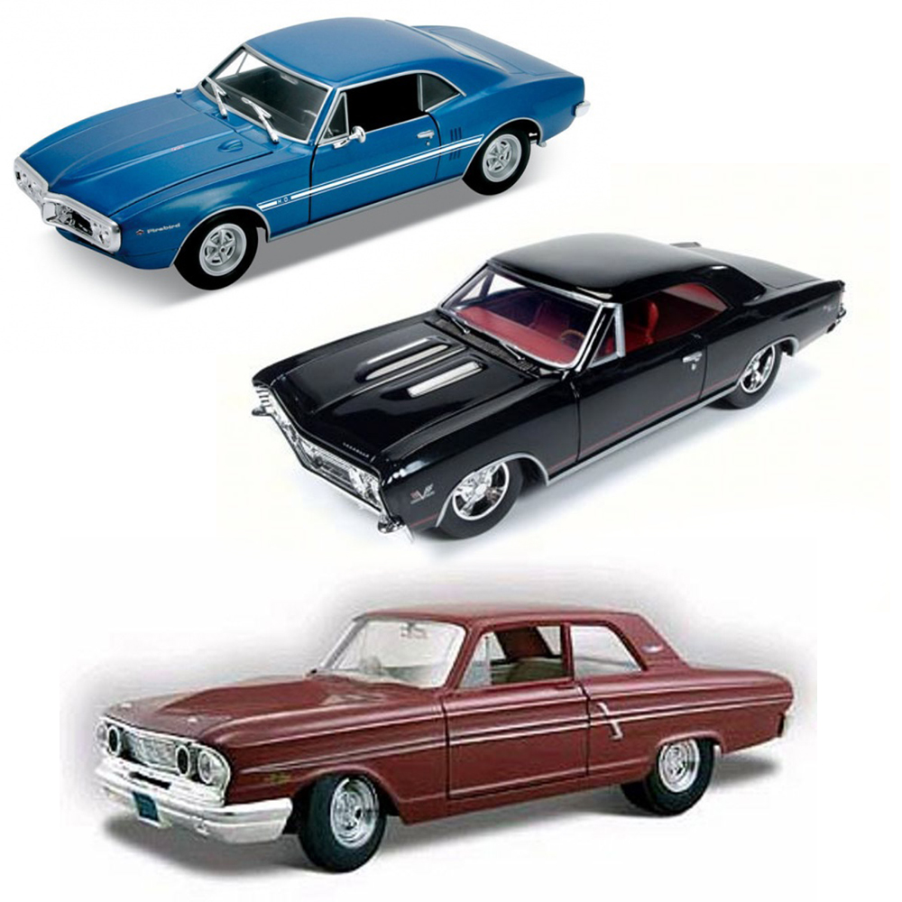 Best Of 1960s Muscle Cars Diecast Set 38 Set Of Three 1 24 Scale 