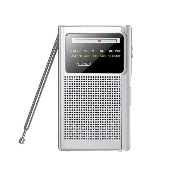FM/AM(MW) Portable Radio, Mini Transistor Radio, Tuning Knob with Signal Indicator, Excellent Reception, Headphone Connection, Mini Portable Radio Rep
