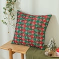 thumbnail image 2 of Lapalife 2 Pack Christmas Plaid Pillow Cover, Snowflake Scottish Tartan Checks Cushion Cover Decorative Throw Pillow Case, 18''x 18'', 2 of 5