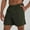 Army Green, variant on Mingw Mens Shorts Men's Cotton Linen Pockets Elastic Waist Shorts Straight Leg Sports Pants Beach Pants Knee Length Shorts