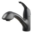 thumbnail image 2 of Homewerks Single Handle Pull Out Laundry Faucet 1 Or 3 Hole Installation With Deckplate, Universal Install, Utility Kitchen Sink Or Laundry Tub, Garden Hose Adapter, Matte Black (903 U425Mb), 2 of 4
