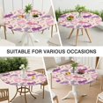 thumbnail image 7 of Pioneer Flower Floral Print Pattern Round Fitted Tablecloth with Elastic Edge,Dining Table Cover Waterproof,Outdoor Round Tablecloth for Camping,Dining,Indoor and Outdoor, 7 of 7