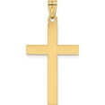thumbnail image 5 of 14K Yellow Gold Solid Laser Etched Cross Pendant (36 X 19) Made In United States xr108, 5 of 6