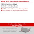 thumbnail image 6 of [For 2005-2011 Mercedes-Benz R171 SLK-Class Halogen Model] LED Strip Black Housing Projector Headlight Headlamp Assembly, Driver & Passenger Side, 6 of 8