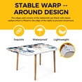 thumbnail image 4 of Navy Blue Spring Floral Table Cloths for 5 Foot Rectangle Tables, Farmhouse Butterfly Watercolor Patio Waterproof Elastic Fitted Tablecloths, Washable Rectangular Table Cover for Camping, 4 of 8