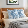thumbnail image 6 of Pillow Covers 20x20 Set of 2, Blue Coastal Throw Pillow Covers Decorative Couch Cushion Cover, Conch Nautical Summer Starfish Shell Coral Microfiber Soft Pillowcases for Bedroom Living Room Sofa, 6 of 9