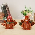 thumbnail image 3 of Decoración festiva de cosecha de otoño para la decoración de Acción de Gracias Juego de adornos de pavo victoriano, 3 of 7