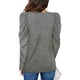thumbnail image 4 of Top de corte informal para mujer, Top con cuello redondo y mangas abullonadas, Top transpirable de Color puro para ir de compras, 4 of 6