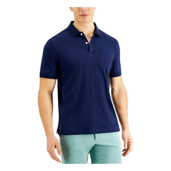 CLUBROOM Mens Navy Classic Fit Jersey Polo XL