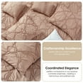 thumbnail image 6 of Lanco Sequoya Serpentine 7 Piece Comforter Set, Blush, King, Fill Polyester, Solid, Ultra Soft, 6 of 7