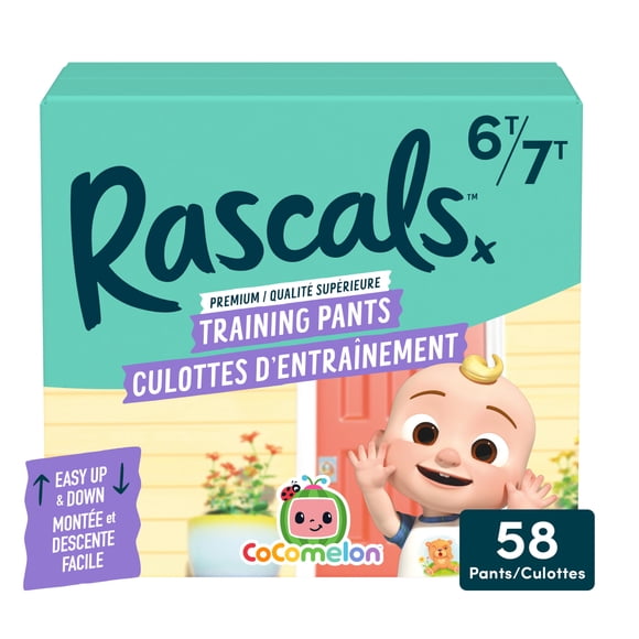Culottes d’apprentissage CoComelon Rascals, Taille 6T–7T, 58 unités