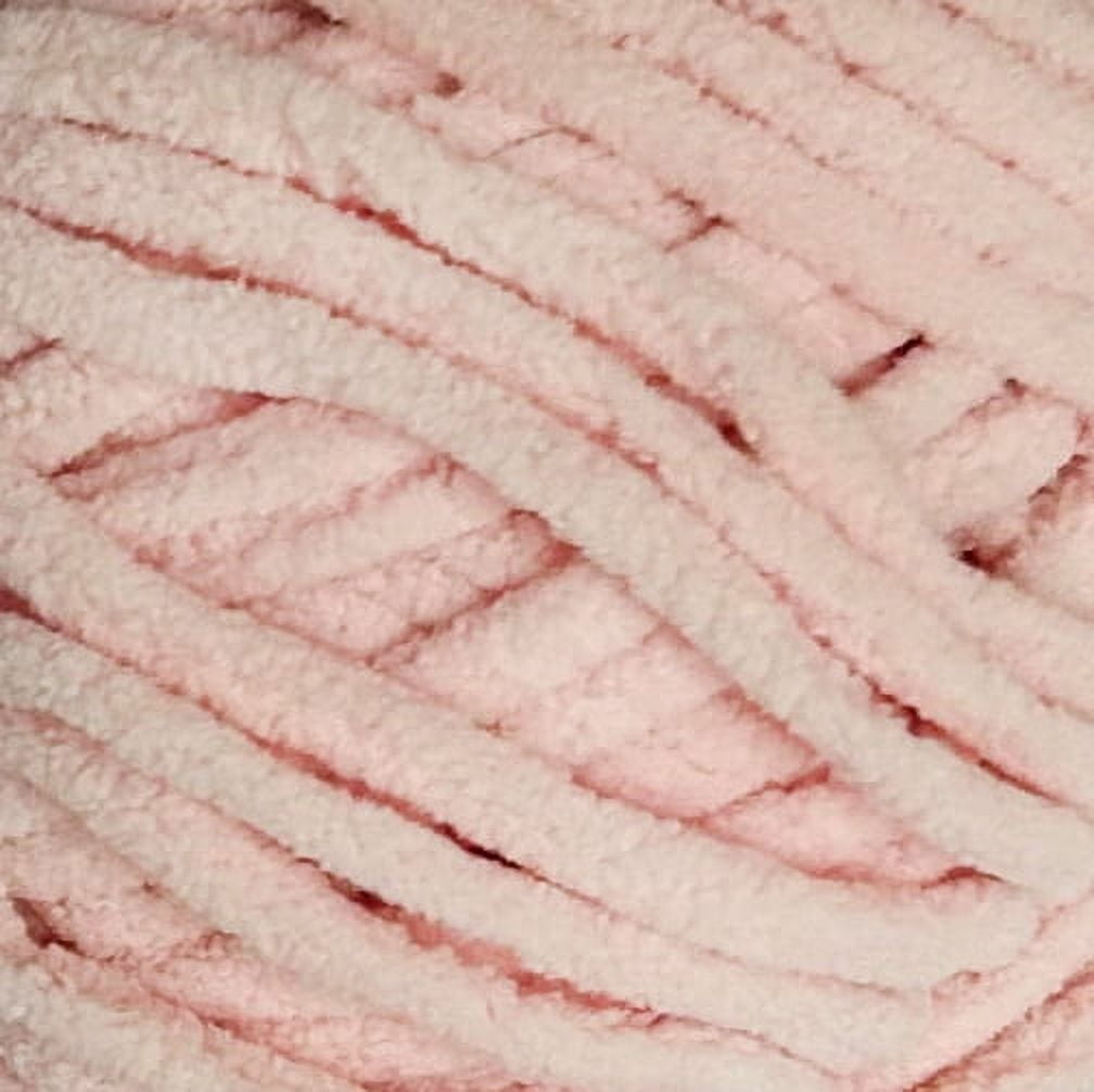 Mainstays Cozy Chenille Yarn, 220 Yds, Light Pink, 100% Polyester, Super Bulky Yarn