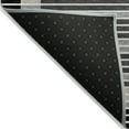 thumbnail image 3 of Addison Rugs Chantille Indoor/Outdoor Transitional Stripes Black Washable Rectangle Rug, 1'8" x 2'6", 3 of 6