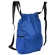thumbnail image 3 of Bolsillo con cordón Mochila de doble hombro Bolsa de almacenamiento de viaje impermeable y gruesa Azul real, 3 of 10