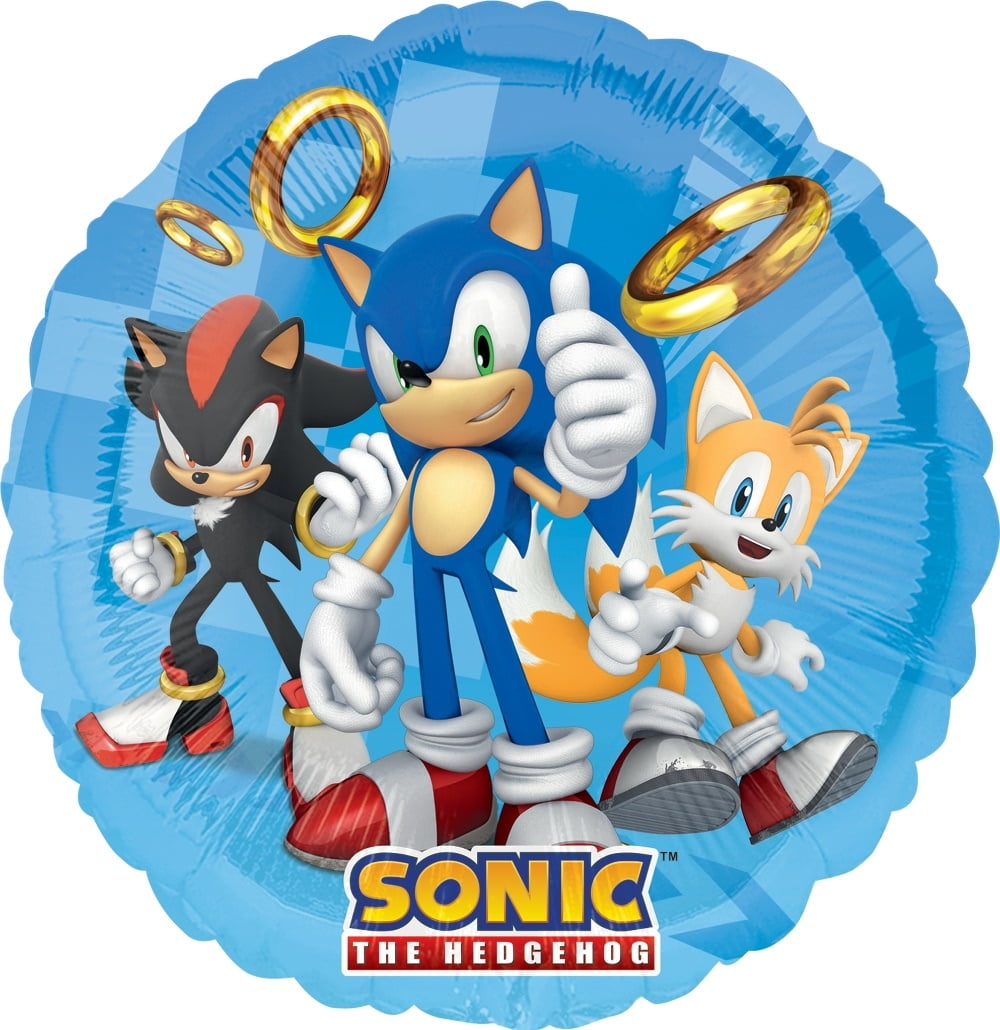 Anagram Sonic Video Gamers 9th Birthday Party Supplies Hedgehog Foil Balloon Bouquet Decorations