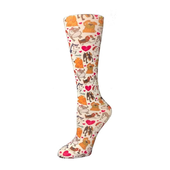 Cutieful Chaussettes de Compression Tricot Mollet Grand 10-18mm/HG (Chien Patte)