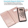 thumbnail image 2 of Mandala Wallet Case for Samsung Galaxy S8,Detachable 2 in 1 PU Leather Flip Case with Magnetic Button Lanyard (9Card Slots+3Pockets+1Driver's License Pocket)-Rose Gold, 2 of 14