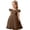 CL56 Coffee, variant on Girls Skirts Flutter Sleeve Crew Neck Solid Color Tutu Mesh Summer Elegant Club Party Formal Wear Girl's Skirts Size 7-9 Years Purple