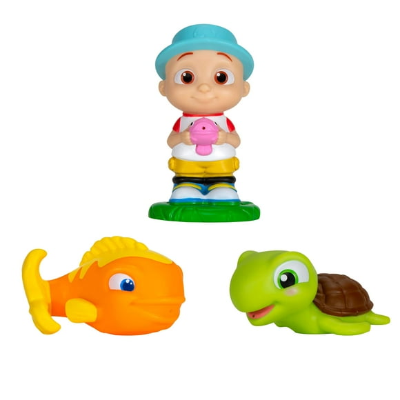 CoComelon CMW0030 Bath Fun Friends JJ Juguete de Baño Peces y Tortugas para Niños a Partir de 18 Meses