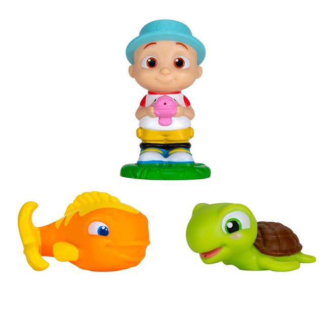 CoComelon CMW0030 Bath Fun Friends JJ Juguete de Baño Peces y Tortugas para Niños a Partir de 18 Meses