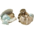 thumbnail image 3 of Ebros Mergirls with Blue Tail Mermaid Babies in Conch Shells Small Mini Set of 2, 3 of 5