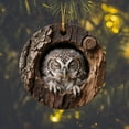 thumbnail image 2 of DefiDgd Christmas Animal Ornaments for Christmas Tree,Owl in The Holls Decorations for Garden Trees and Home Parties Christmas Gifts(E), 2 of 9