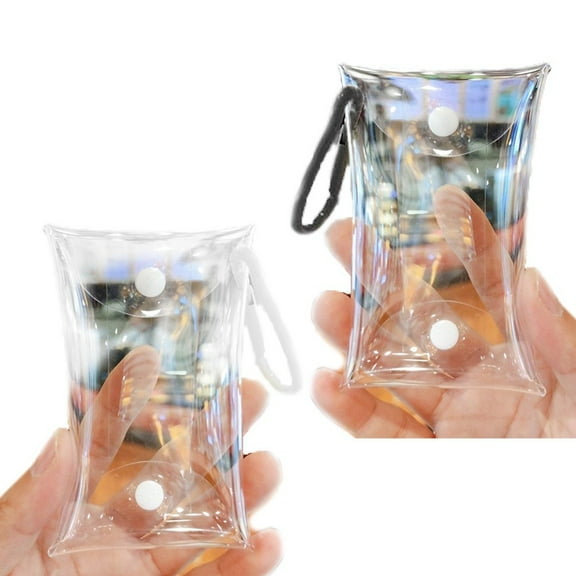 Clear PVC Coin Purse, Transparent Zipper Pouch for Lipstick, Keys, Earphones, Small Organizer Bag