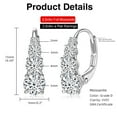 thumbnail image 4 of 2ct FULL Moissanite Hoop Earrings, 925 Sterling Silver Hypoallergenic Leverback Drop Earrings for Women, D Color VVS1 Lab Created Diamond Round Cut Jewelry Gifts, 4 of 14
