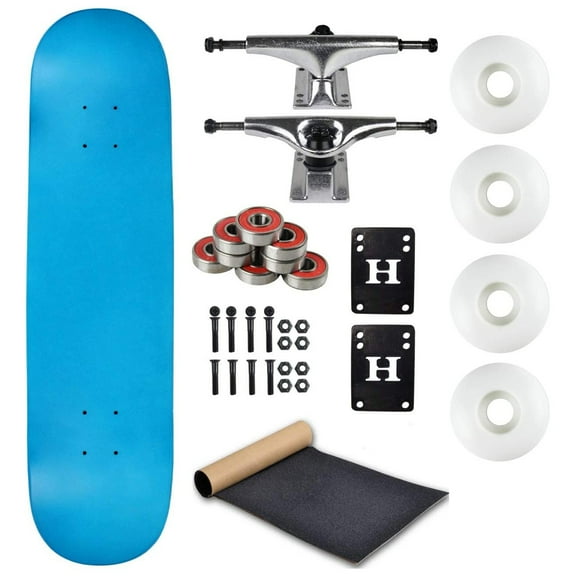 Moose Complete Skateboard Neon Blue 8.25" With Silver Trucks and White Wheels