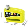 thumbnail image 4 of Yibooy Motorcycle Alarm Wheel Disk Brake Lock Waterproof Padlock for Bicycle (Green), 4 of 7