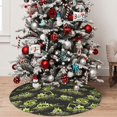 thumbnail image 4 of Cauagu 48" Christmas Tree Skirt Light Green Excavator Pattern Christmas Tree Decorations Tree Mat for Xmas Decorations Occasion Holiday Home Decor -48", 4 of 7