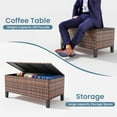 thumbnail image 5 of ELPOSUN Patio Furniture 10 Peces Wicker Outdoor Sectional Sofa Sets, Rattan Conversation Set with Storage Table, Swivel Chairs for Backyard, Pool, Navy（Include Waterproof Covers ）, 5 of 11
