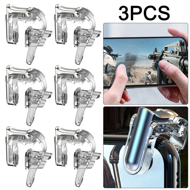 GT01 3 Pares PUBG Mobile Trigger Grip Gamepad Botón Disparo Controlador
