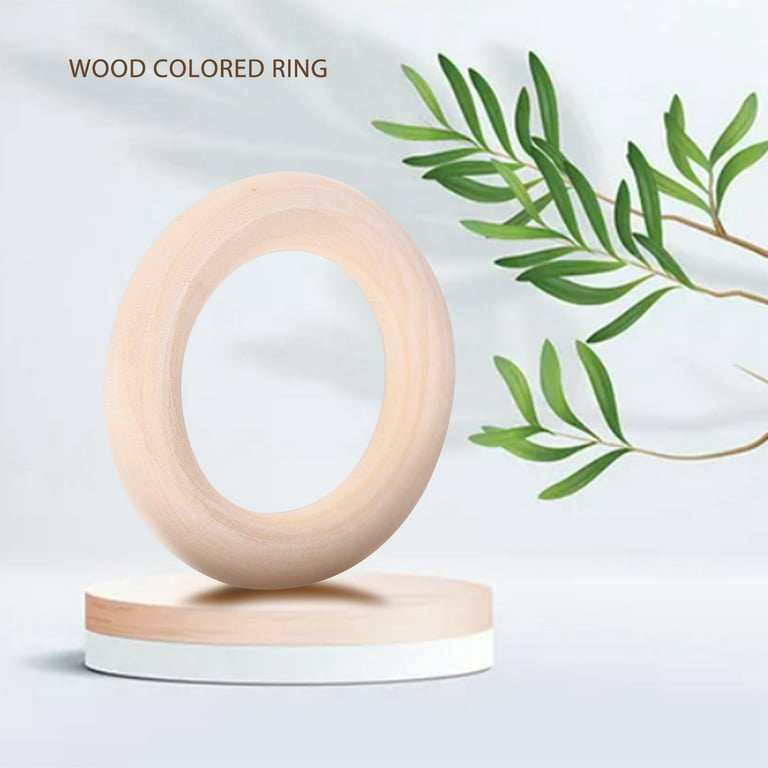 Natural Color Wood Rings DIY Craft Pendant Connectors Natural Wood