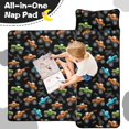 thumbnail image 4 of Monster Cartoon Truck Black Pattern Teens Toddler Nap Mat with Pillow, Sleeping Mat Bag for Preschool Daycare 50"x20", 4 of 6