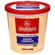 Shullsburg Creamery Sharp Cheddar Spreadable Cheese Spread, 13 oz, Tub, Refrigerated