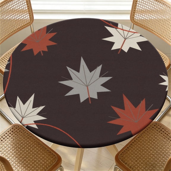 ARTSLION Elastic Tablecloth For Round Tables, Waterproof Tablecover For Up To 36in Round Table, Dining Tablecover For Indoor And Outdoor, Holiday, Star Twig