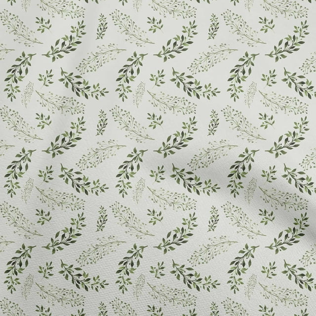 oneOone Velvet Green Fabric Leaves Sewing Craft Projects Fabric Prints By Yard 58 Inch Wide