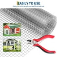 thumbnail image 4 of Garvee 19 Gauge Galvanized Chicken Wire Fencing, 1/2 Inch Hardware Cloth, 47in x 49ft, Silver, 4 of 7