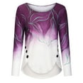 thumbnail image 4 of Tops Para Mujer Blusa Casual Elegante Camisas de Manga Larga Otoño Impreso A La Moda Cómoda Camiseta Suelta S Odeerbi ODB170193, 4 of 6