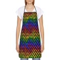 thumbnail image 2 of Naloa 1Pack Adjustable Bib Apron Waterdrop Resistant Cooking Kitchen Aprons for Women Men Chef, Dragon Scales Print, 2 of 5